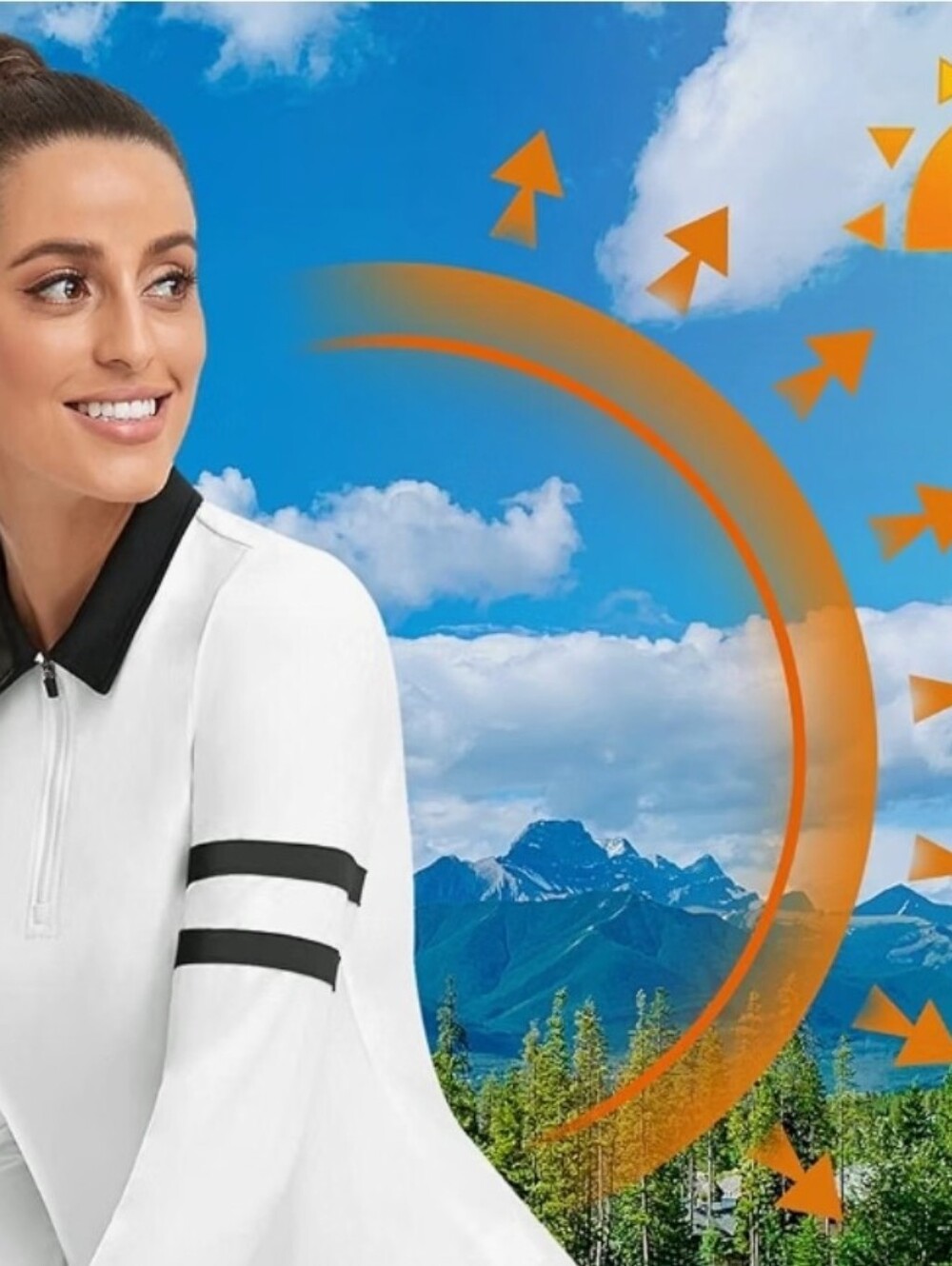 Womens UPF 50+ Athletic Golf Polo Shirt Sun Protection ¼ Zip Moisture Wicking